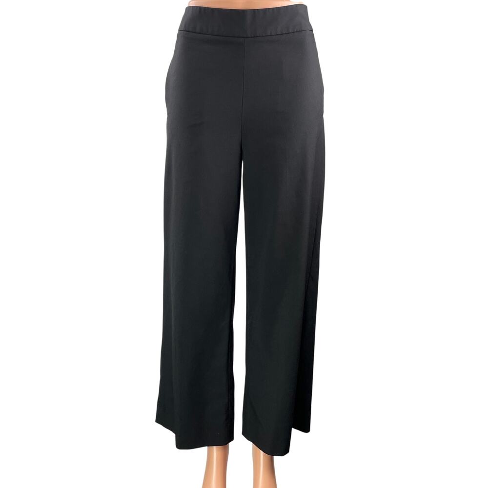 Banana Republic Women's Black High Waisted Wide Leg Trousers Pants Size 0 Tall
